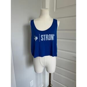 Texas Strong Compete Every Day Cropped Tank--Sz. M--Royal Blue--NWOT